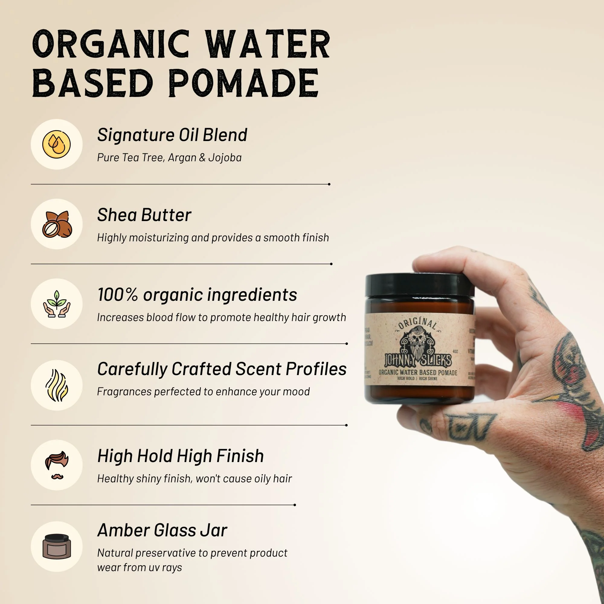 Organic Water Based Pomade - Image 4
